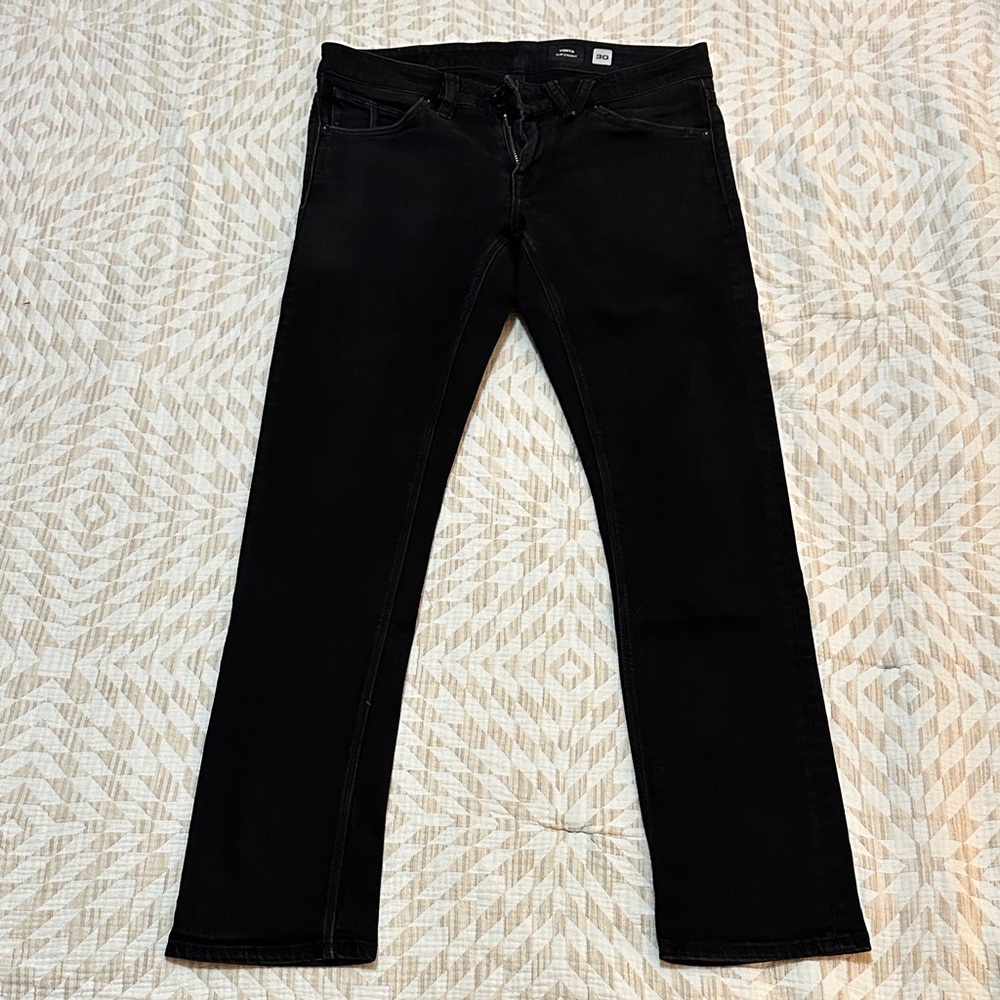 Volcom Men's Black Slim Straight Jeans